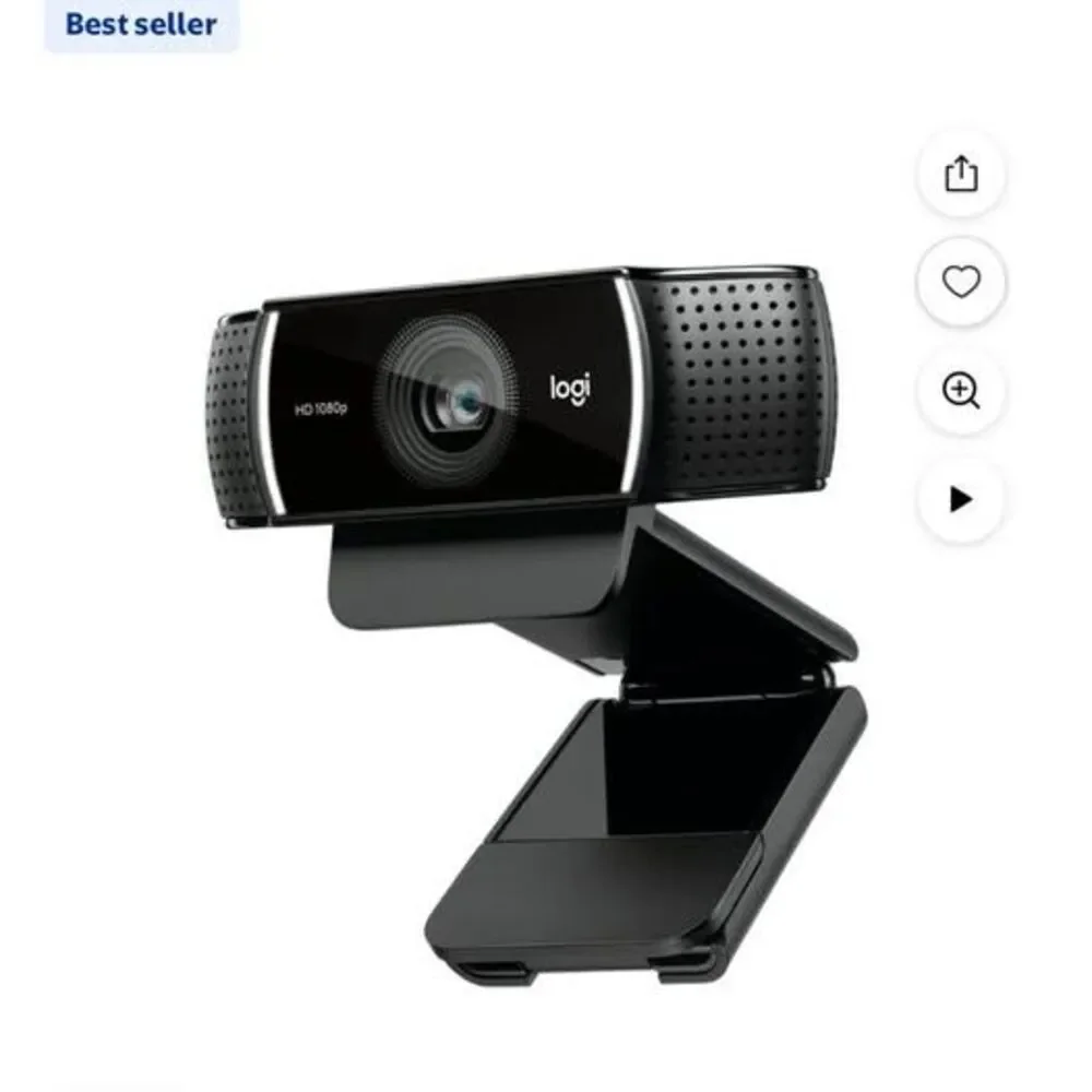 Logitech C922 Pro Stream WebCam 30 fps 1080pAutofocus Omni-directional